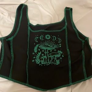 Cropped mushroom tang top